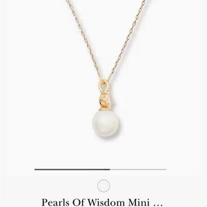 Kate Spade Gold and White Pearl Necklace